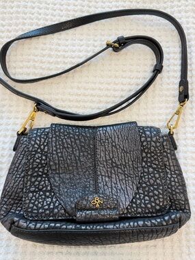 orYANY Lottie Black Pebbled Leather Crossbody Shoulder Bag